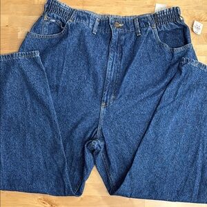 NWT LEE RELAXED-FIT JEANS WOMENS PLUS 22W PETITE PEPPER-WASH SIDE ELASTIC WAIST